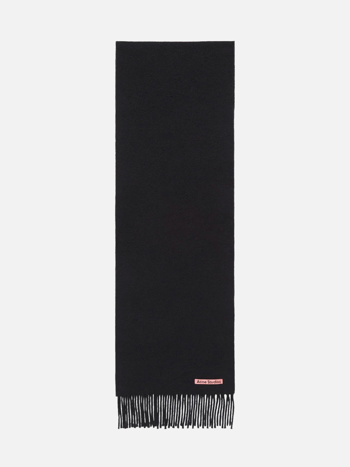 Acne Studios – Schmaler Schal aus Wolle mit Fransen Schwarz - Black