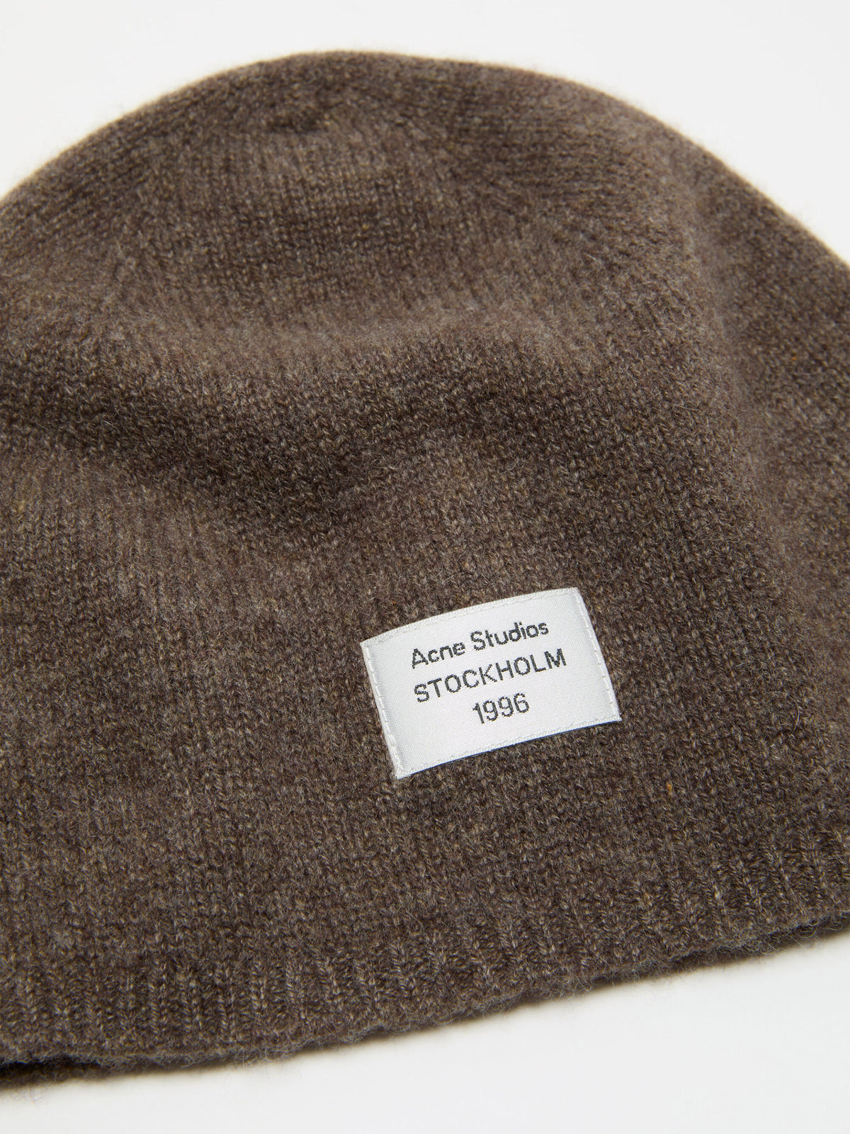 Acne studios Mütze aus Kaschmir mit Logo Braun