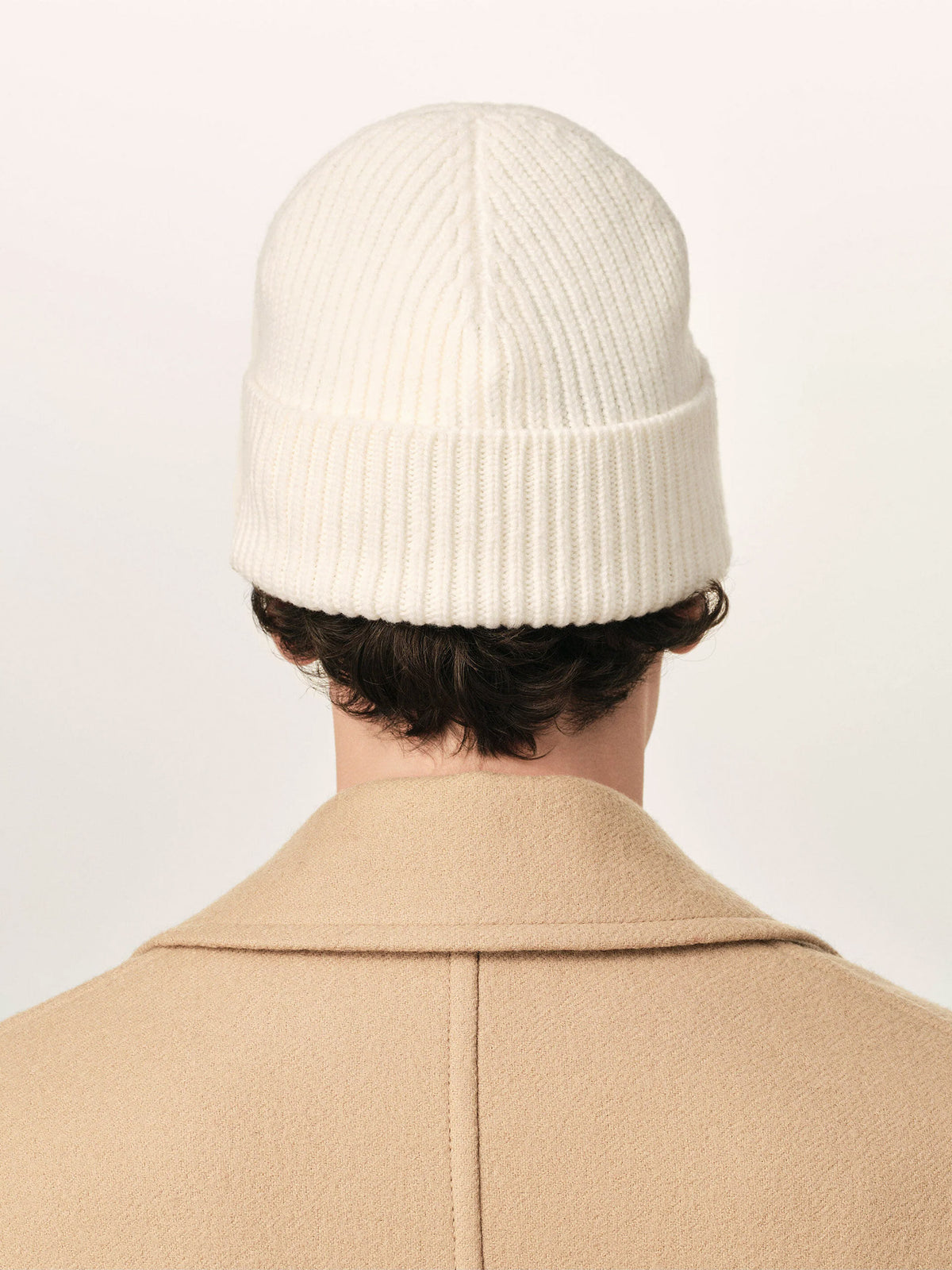 Ami Paris – Mütze aus Wolle mit Ami De Coeur Logo Off-White/Schwarz - Off-White/Black