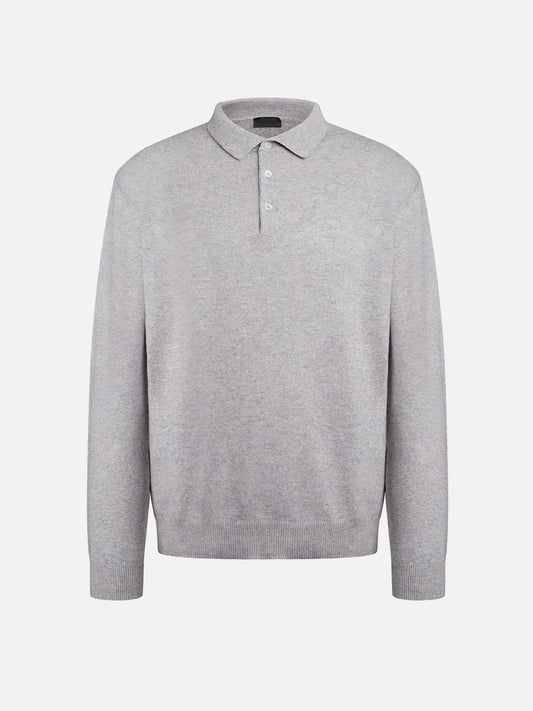 Dondup – Polopullover aus Kaschmir und Seide für Herren Hellgrau - Light Grey