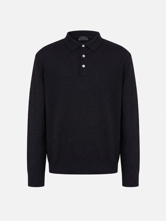 Dondup – Polopullover aus Kaschmir und Seide für Herren Schwarz - Black