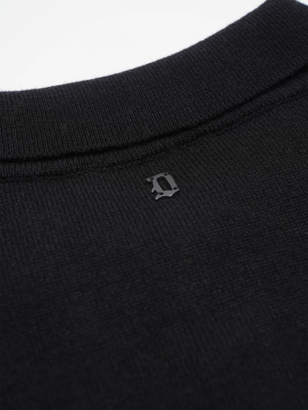 Dondup – Polopullover aus Kaschmir und Seide für Herren Schwarz - Black