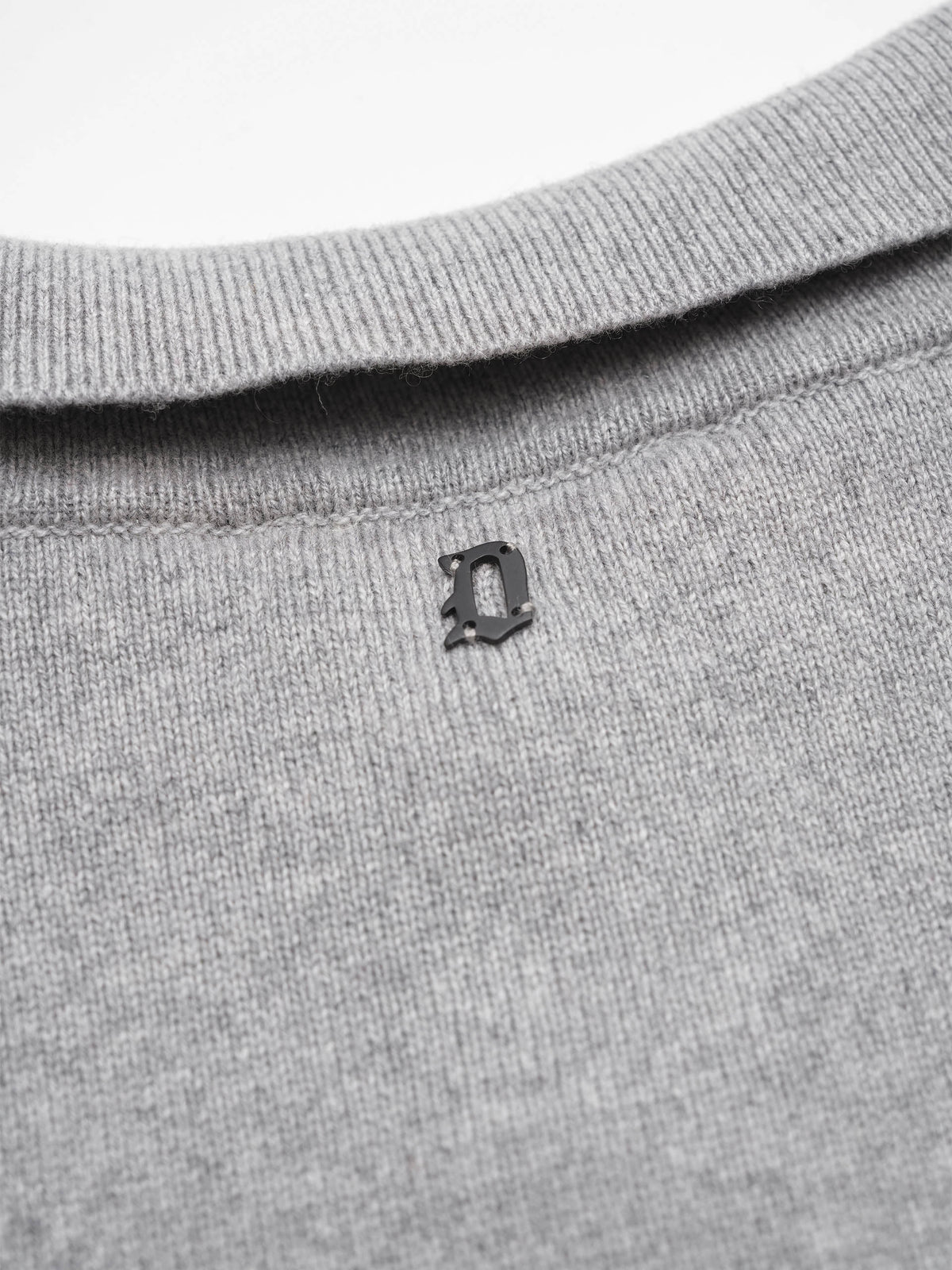 Dondup – Polopullover aus Kaschmir und Seide für Herren Hellgrau - Light Grey