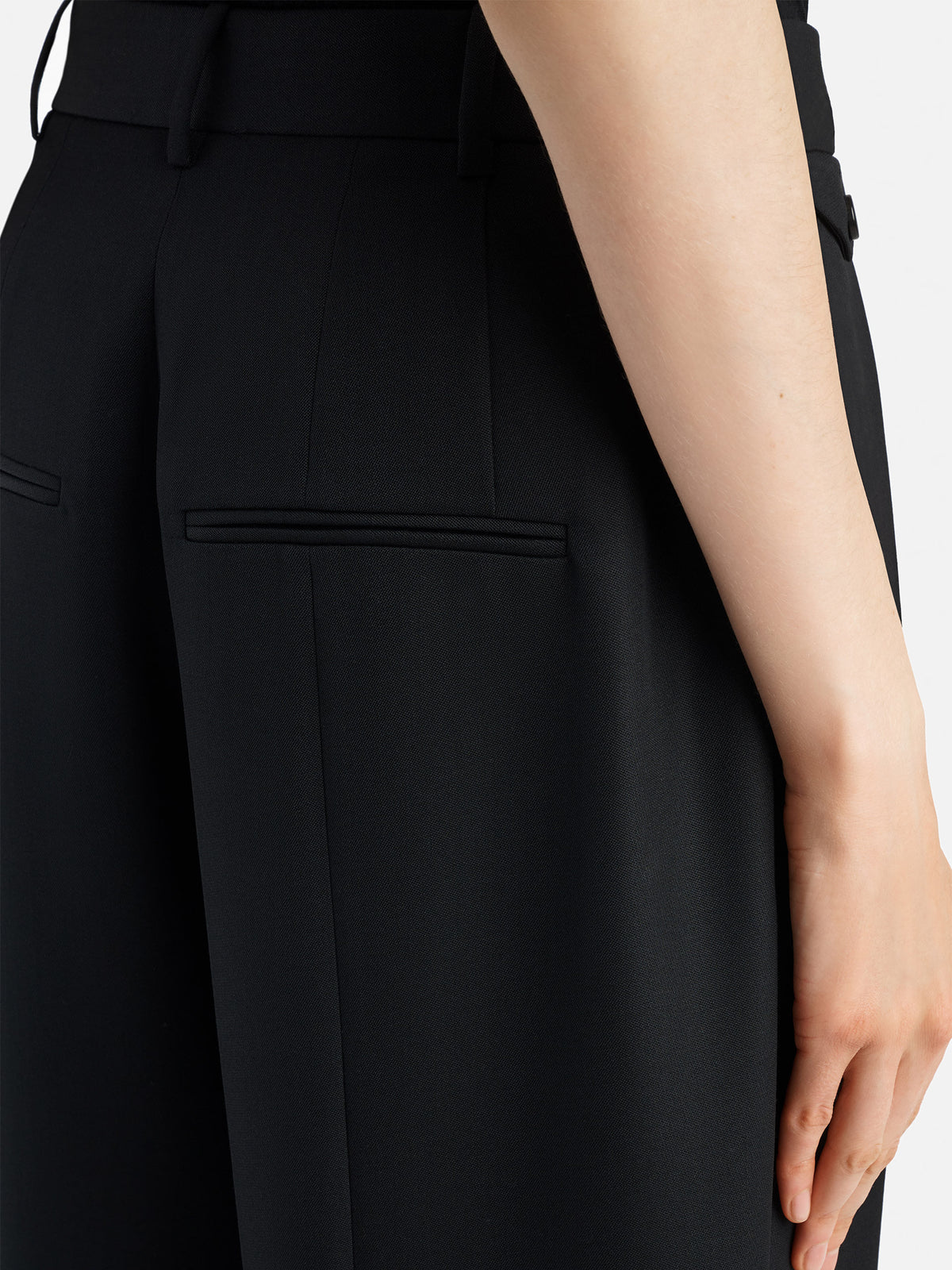 Khaite Hose Dugan aus Wolle für Damen Schwarz