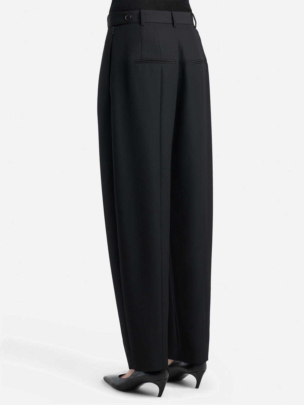 Khaite Hose Dugan aus Wolle für Damen Schwarz