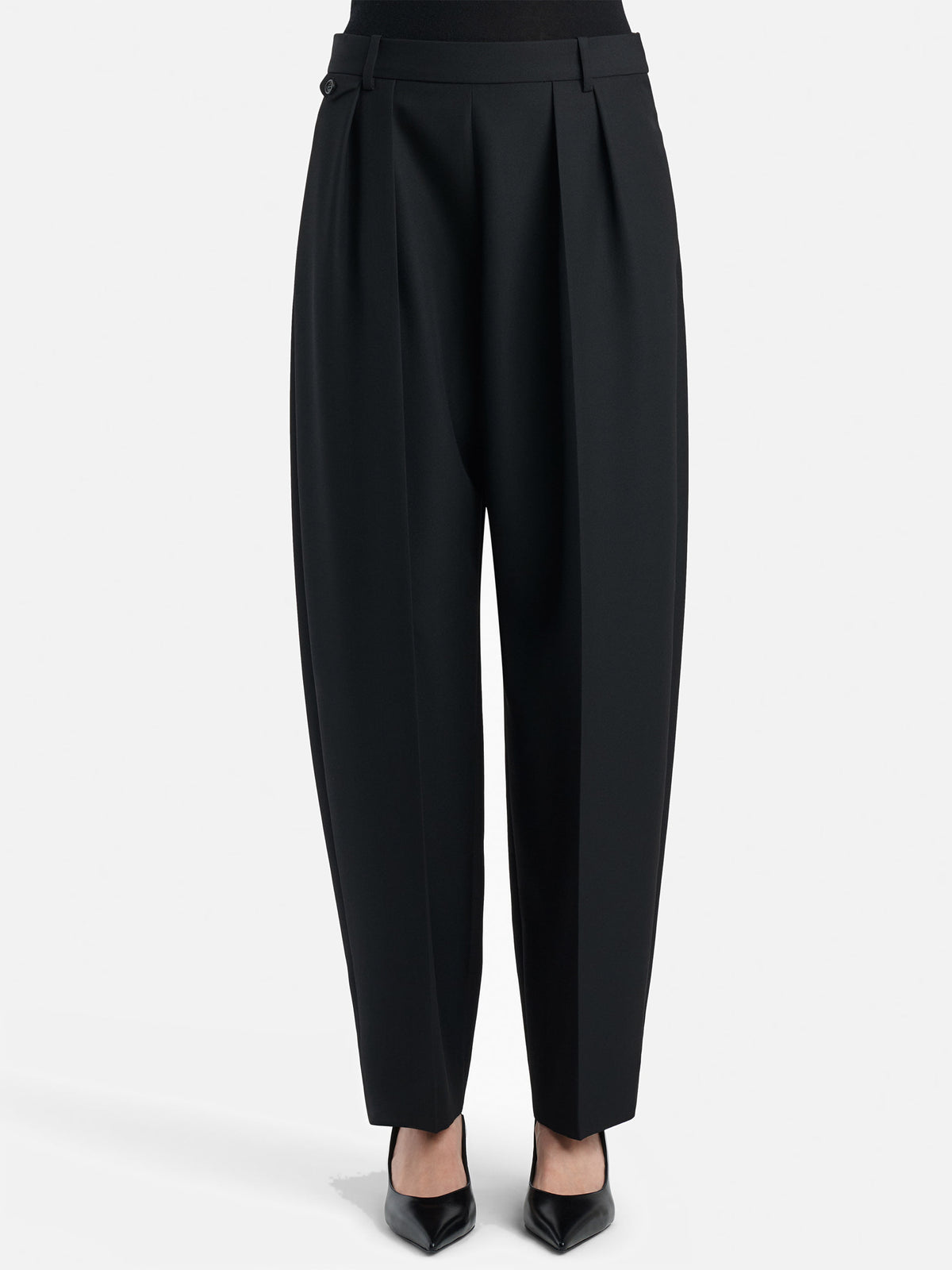 Khaite Hose Dugan aus Wolle für Damen Schwarz