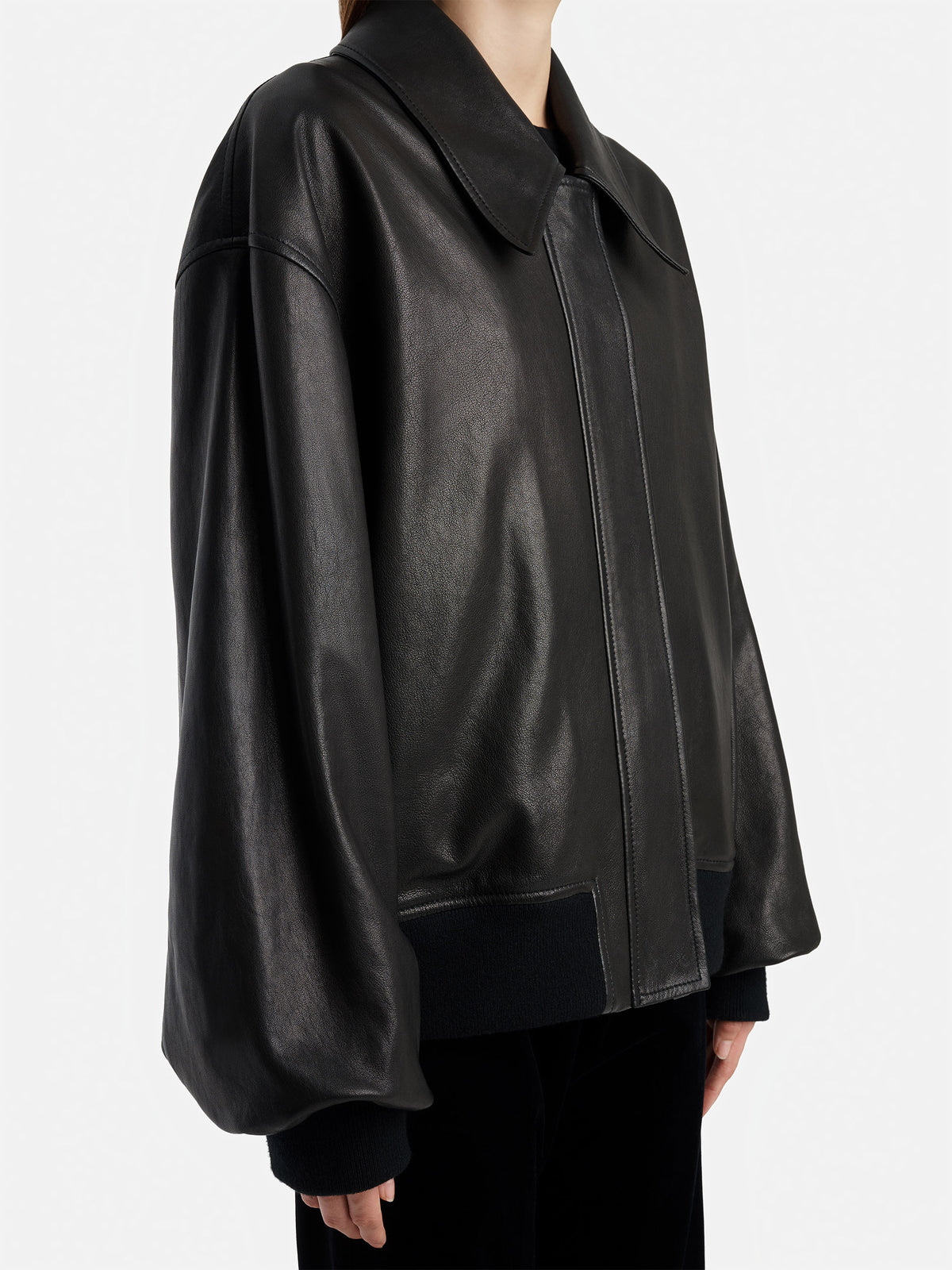Khaite Blouson-Lederjacke Aimee für Damen Schwarz