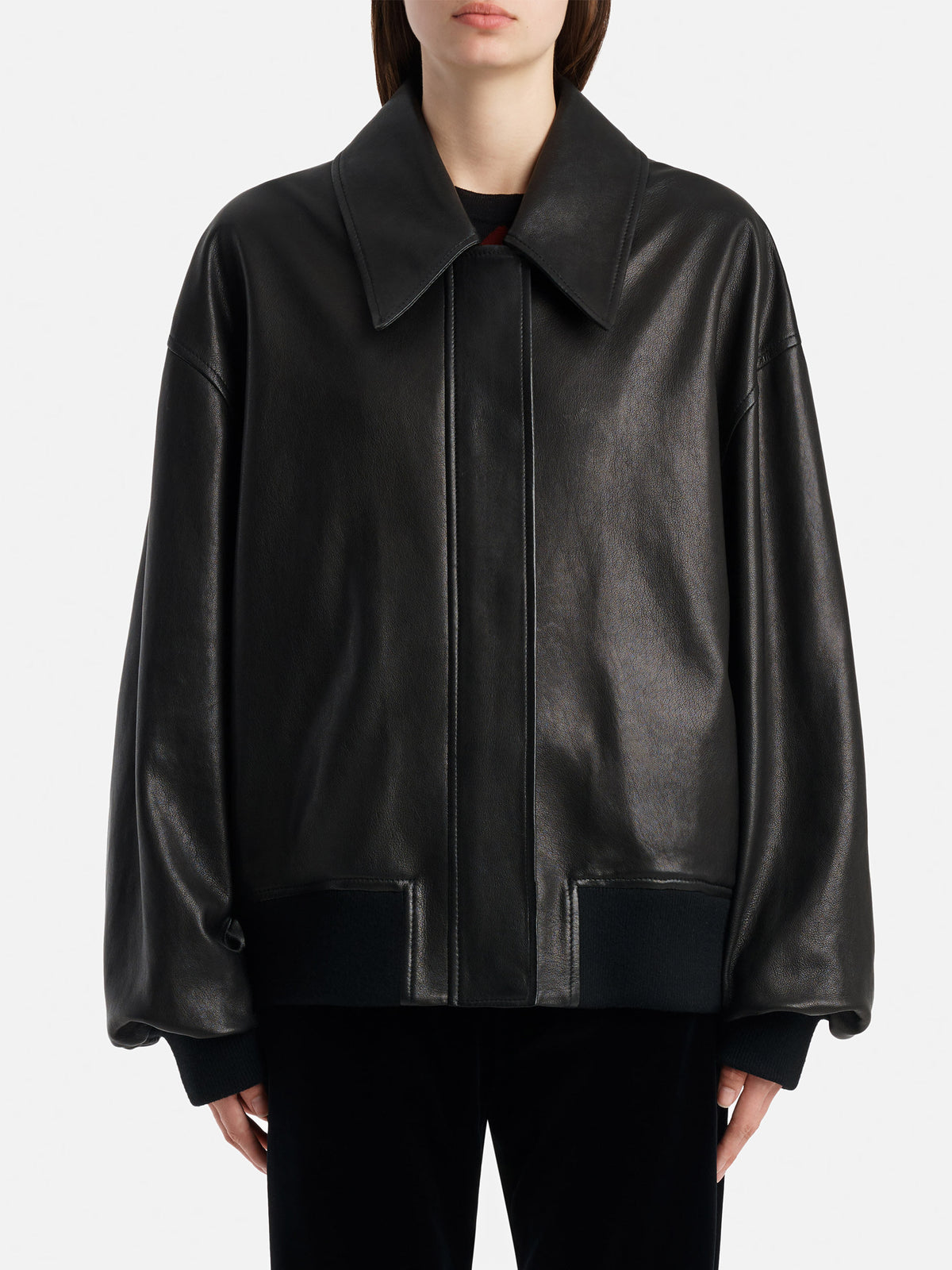 Khaite Blouson-Lederjacke Aimee für Damen Schwarz