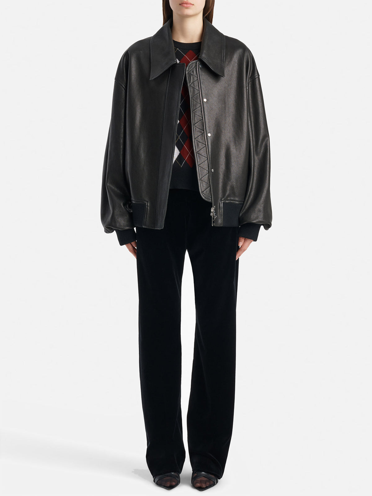 Khaite Blouson-Lederjacke Aimee für Damen Schwarz