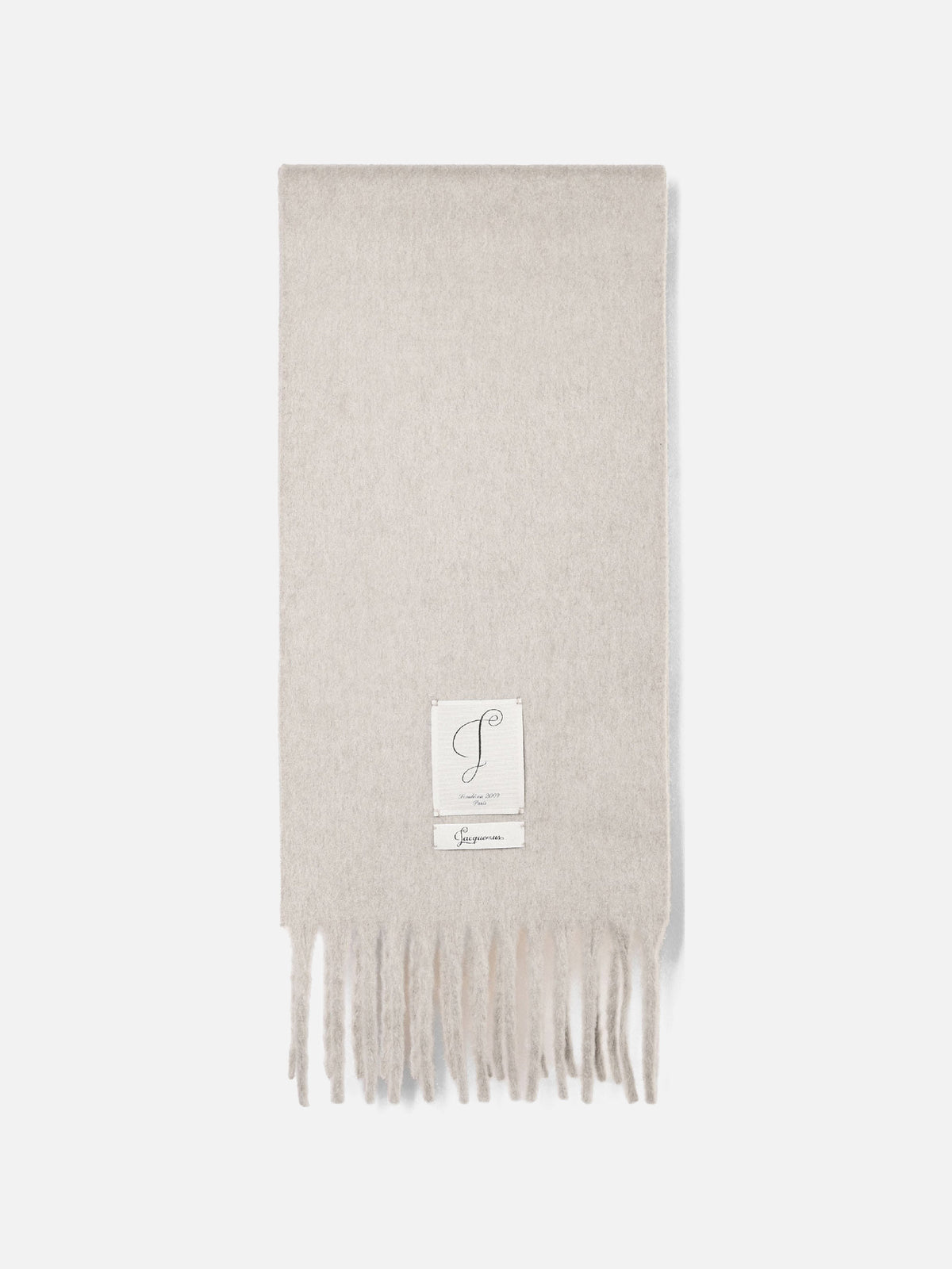 Jacquemus Schal Cavallo aus Wolle und Kaschmir Hellbeige
