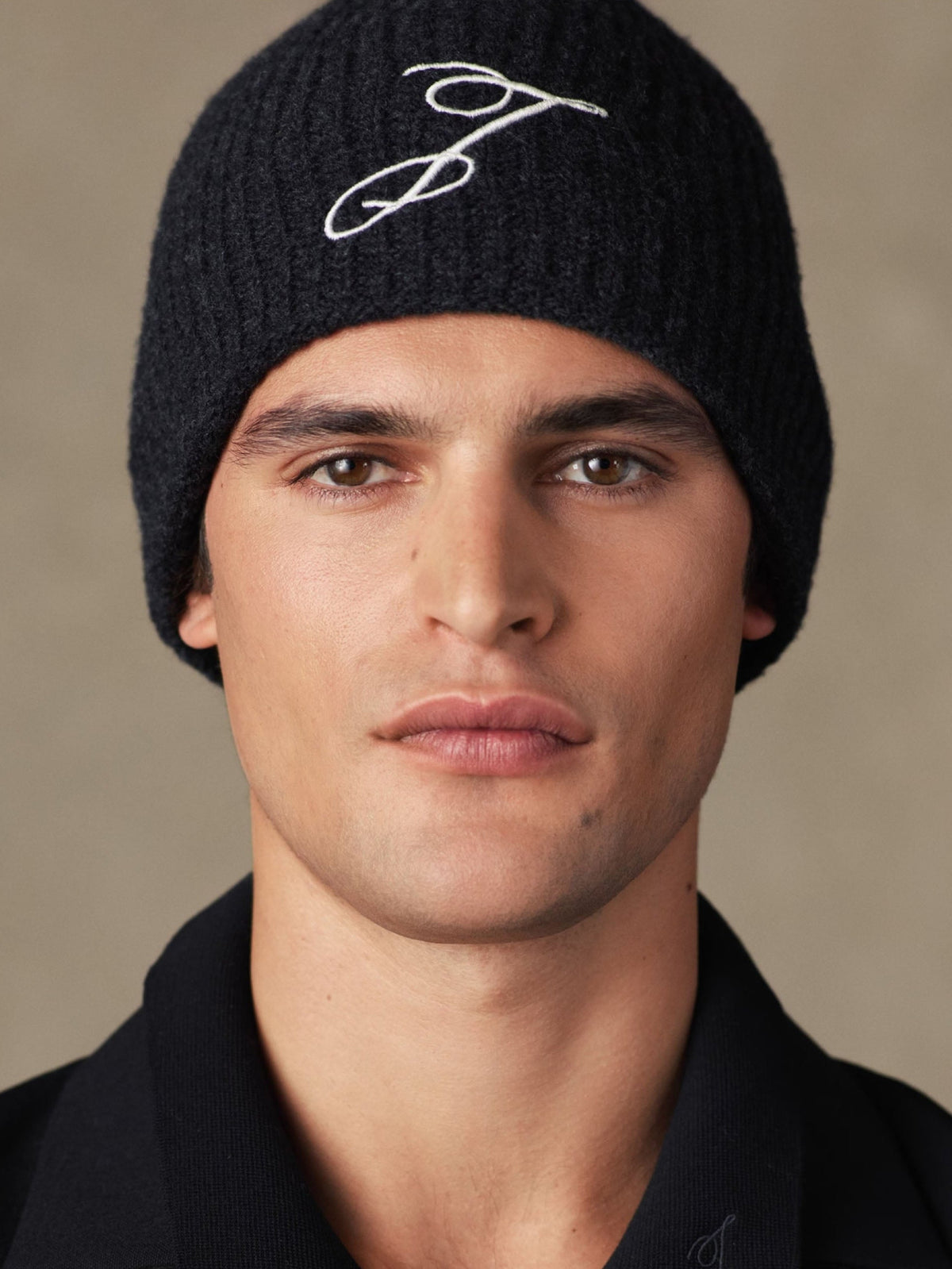 Jacquemus – Mütze Espiral aus Merinowolle mit Logo Dunkelgrau - Dark Grey
