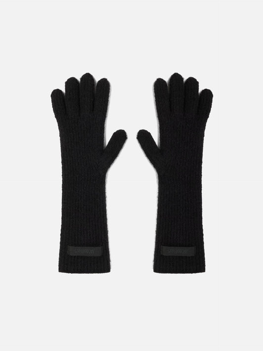 Jacquemus Handschuhe Gros Grain aus Alpaka-Wollmischung Schwarz