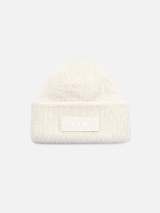 Jacquemus – Mütze Gros Grain mit Logo Off-White