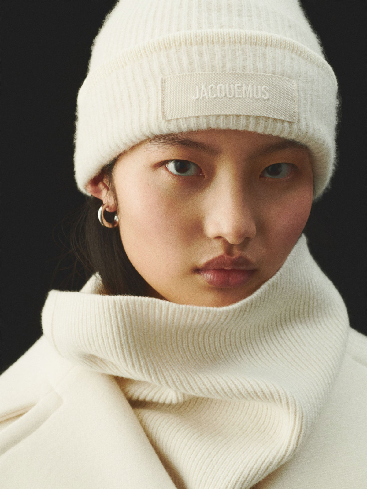 Jacquemus – Mütze Gros Grain mit Logo Off-White