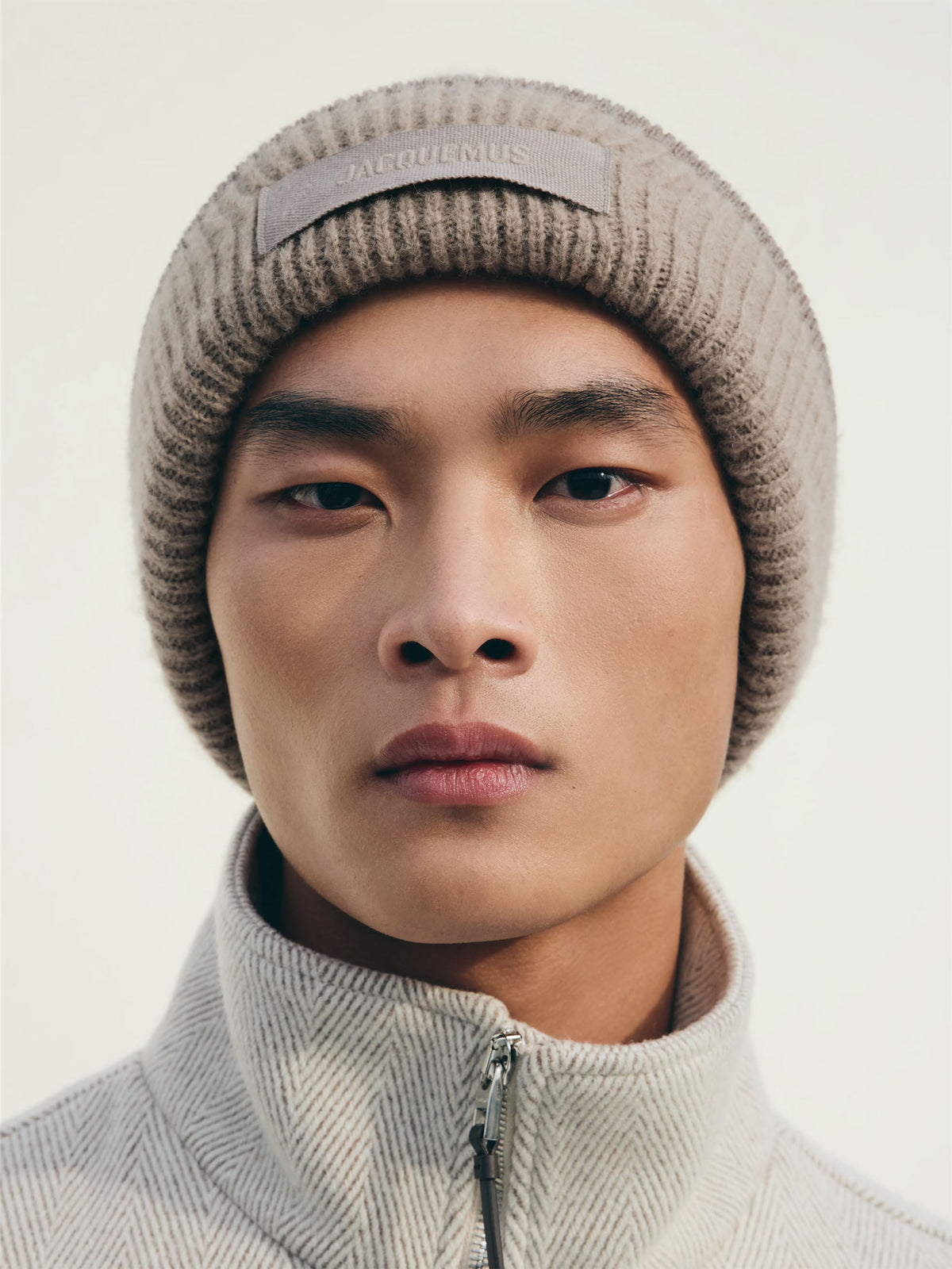 Jacquemus – Mütze Gros Grain mit Logo Beige