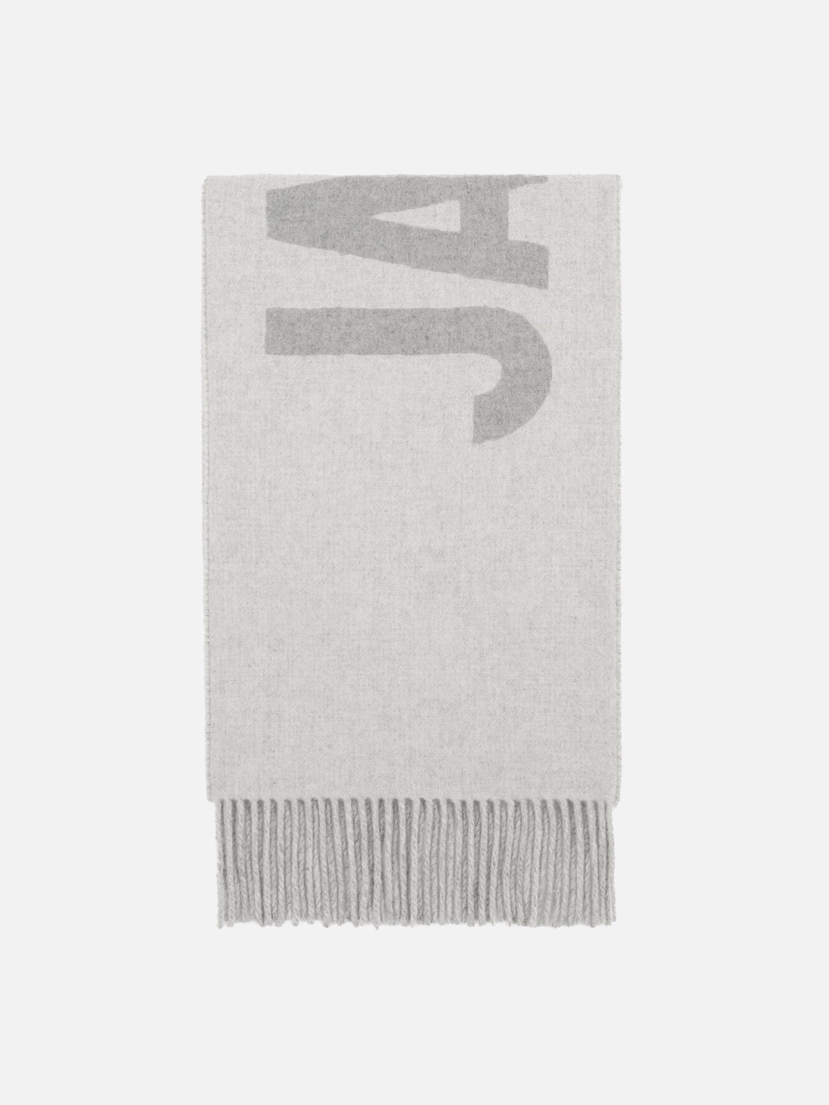 Jacquemus – Schal Jacquemus aus Wolle mit Logo Hellgrau - Light Grey
