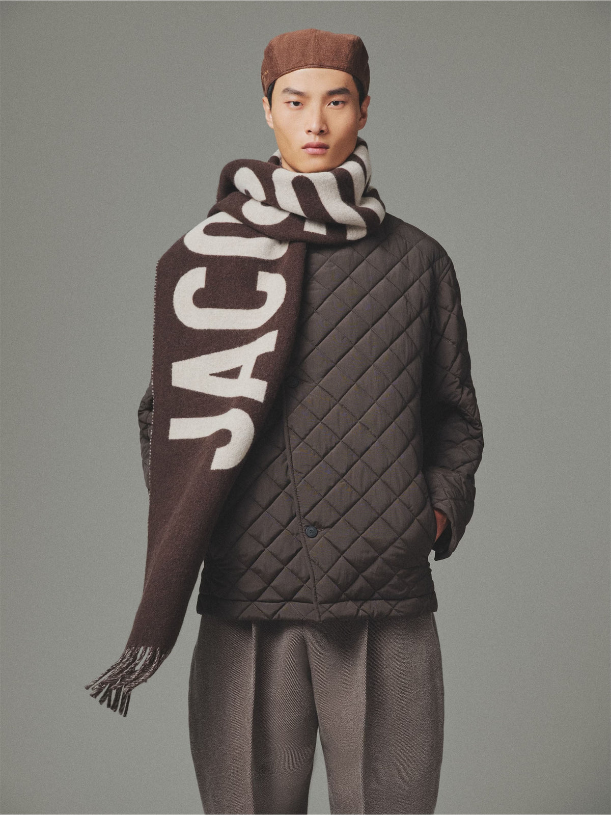 Jacquemus – Schal Jacquemus aus Wolle mit Logo Braun - Brown