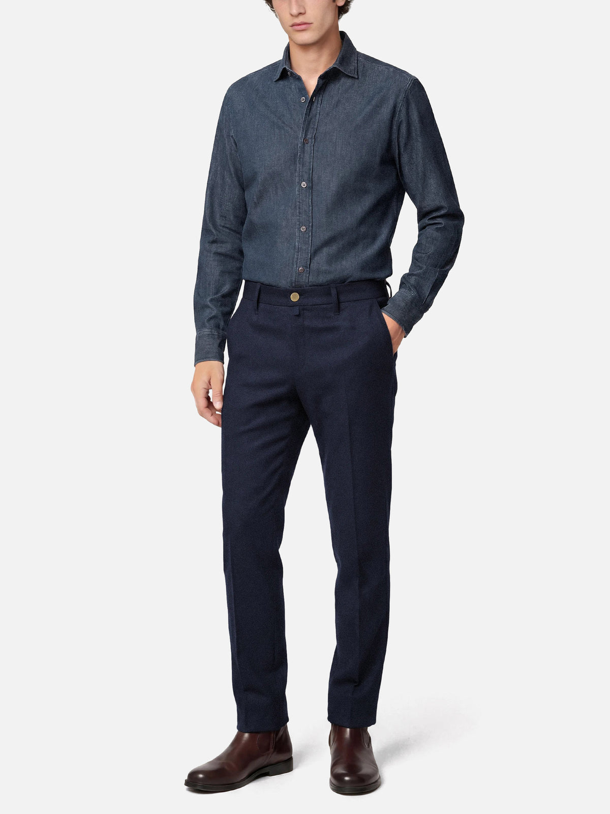 Jacob cohen Jeanshemd mit Rinse-Wash für Herren Dunkelblau