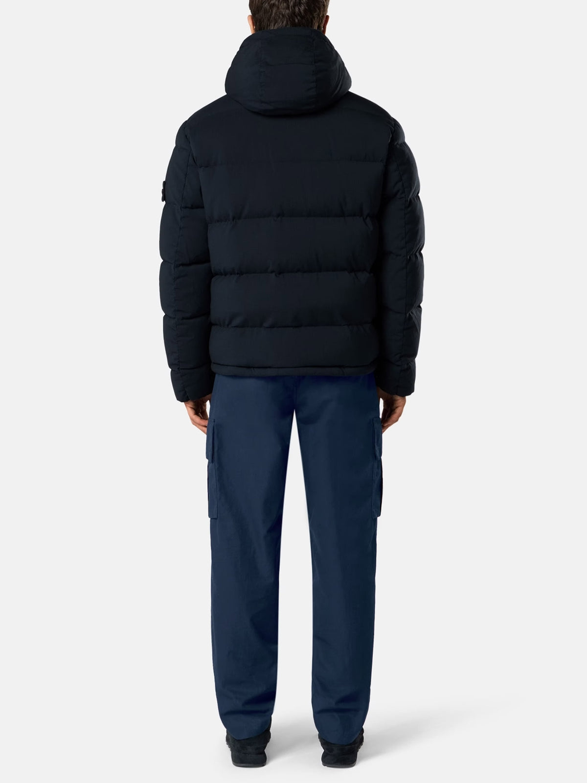 Stone island Daunenjacke Ghost aus Woll-Ripstop für Herren Navyblau