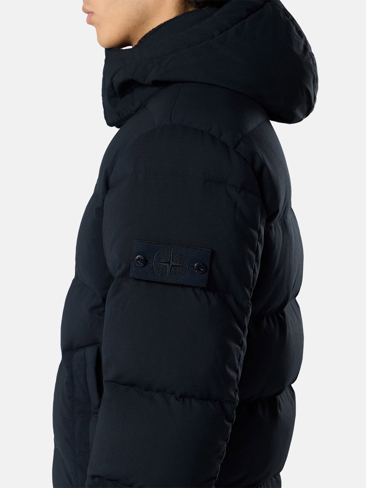 Stone island Daunenjacke Ghost aus Woll-Ripstop für Herren Navyblau