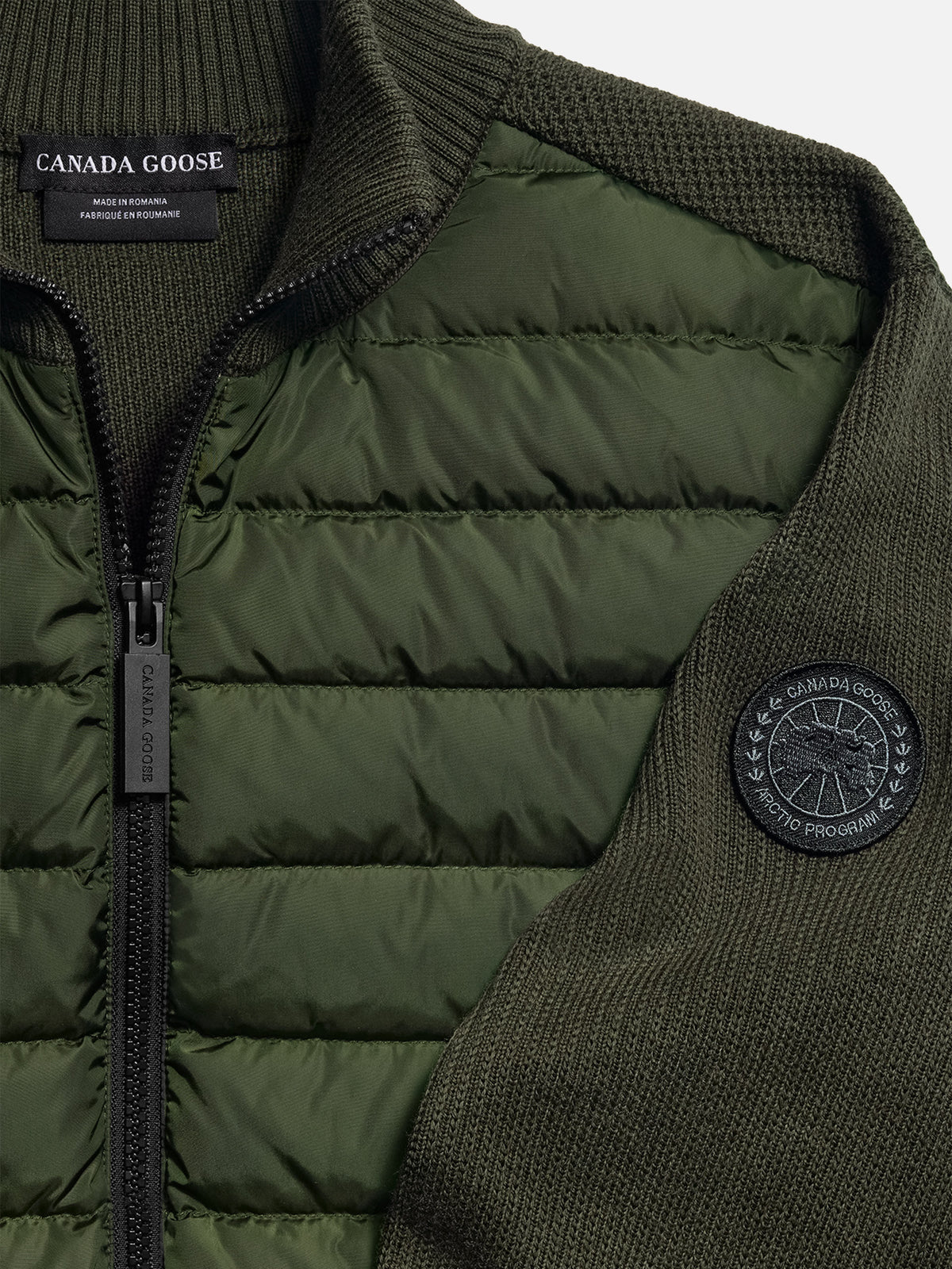 Canada goose Strickjacke HyBridge Black Disc für Herren Moosgrün