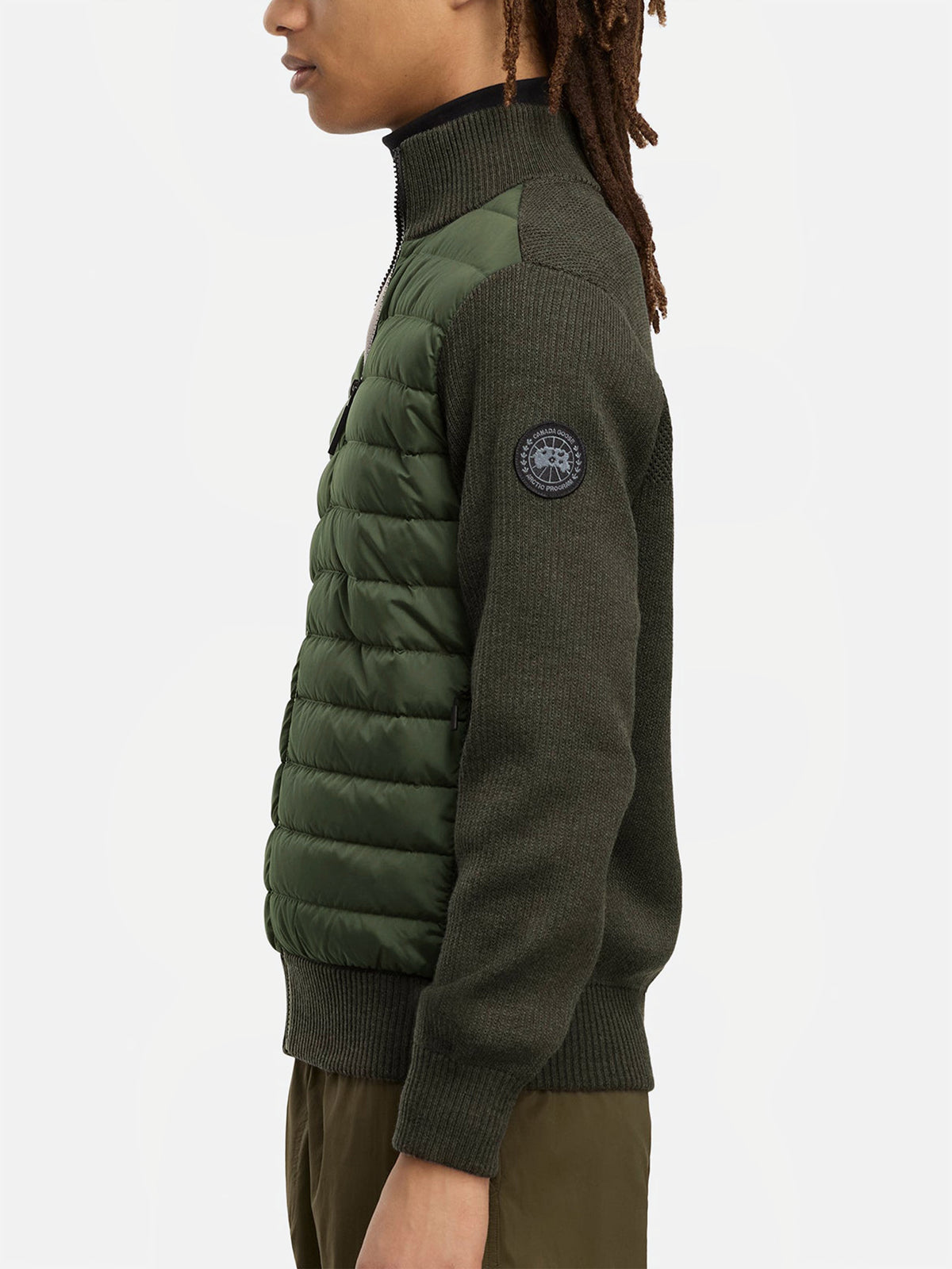 Canada goose Strickjacke HyBridge Black Disc für Herren Moosgrün