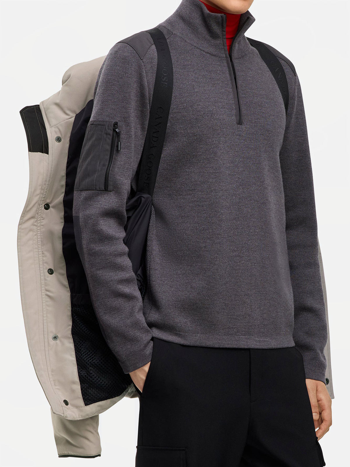 Canada goose Parka Wyndham Black Disc für Herren Steingrau