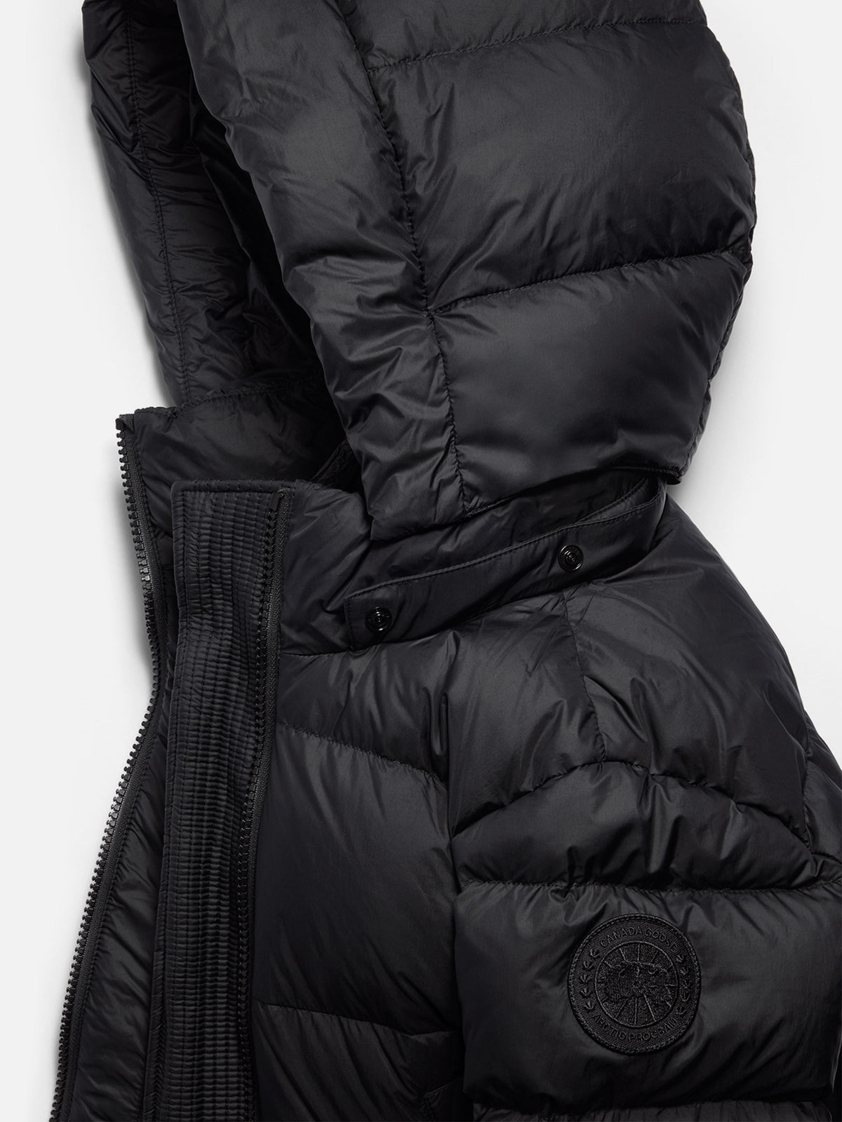 Canada goose Langer Daunenmantel Mystique für Damen Schwarz