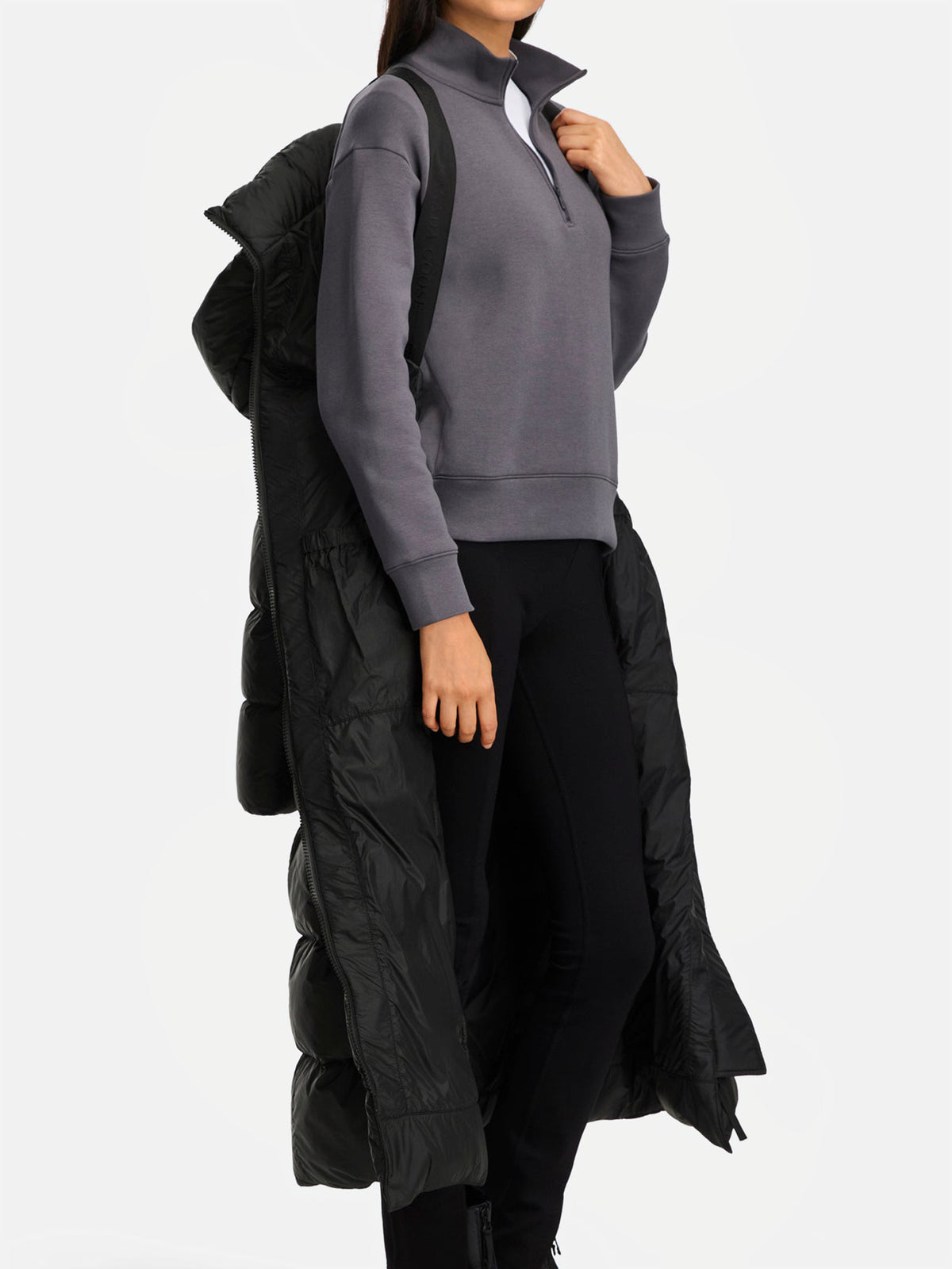 Canada goose Langer Daunenmantel Mystique für Damen Schwarz