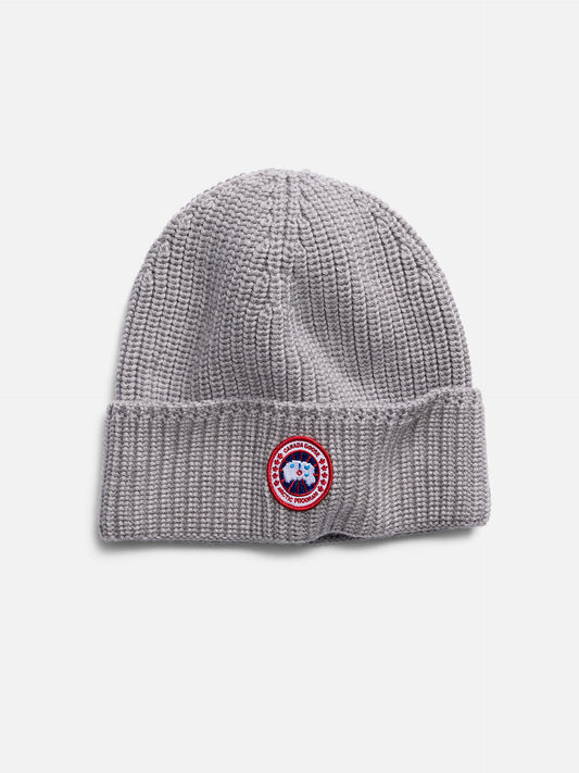 Canada Goose – Mütze Rib Toque aus Merinowolle Hellgrau - Light Grey