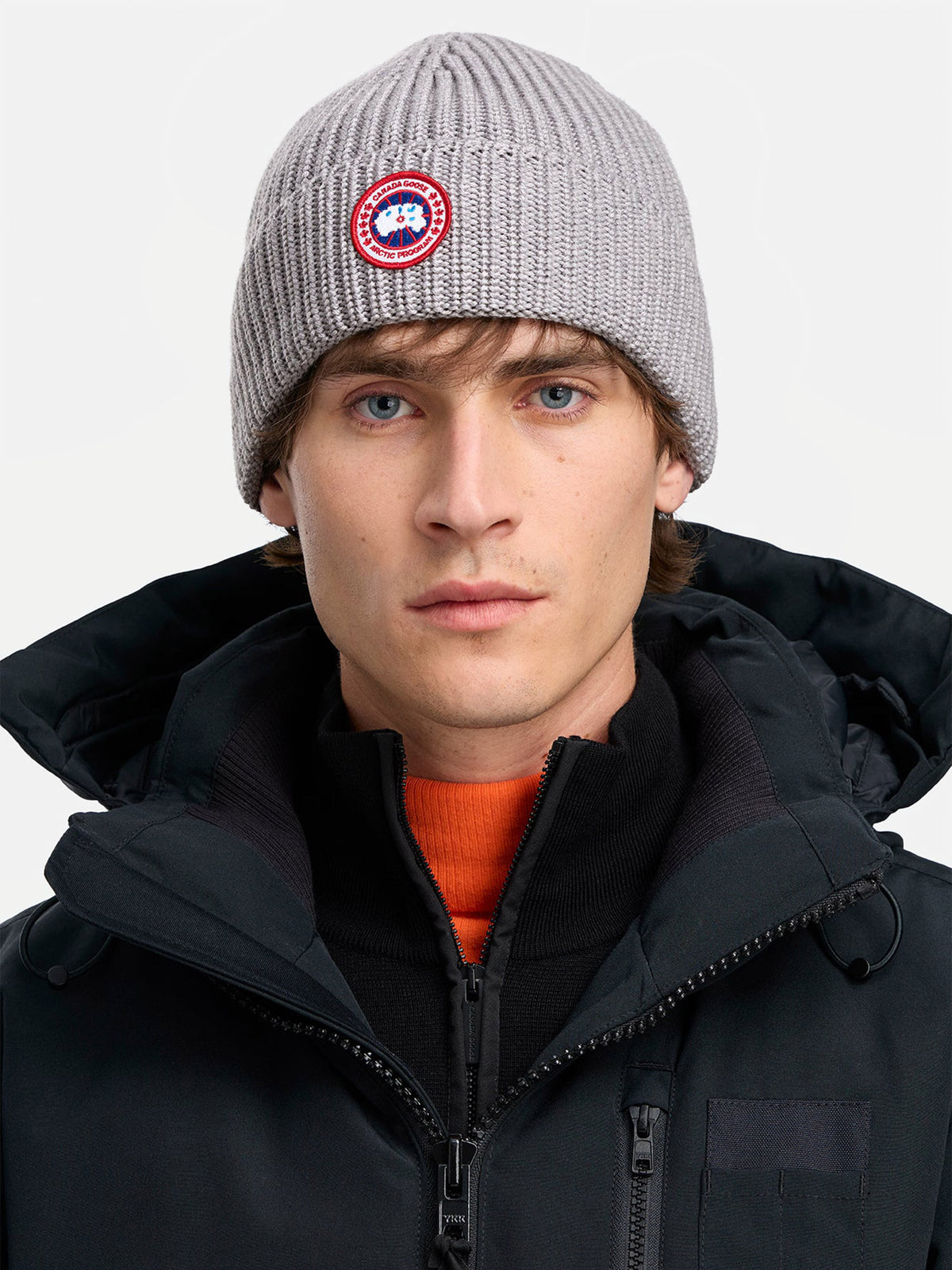 Canada Goose – Mütze Rib Toque aus Merinowolle Hellgrau - Light Grey