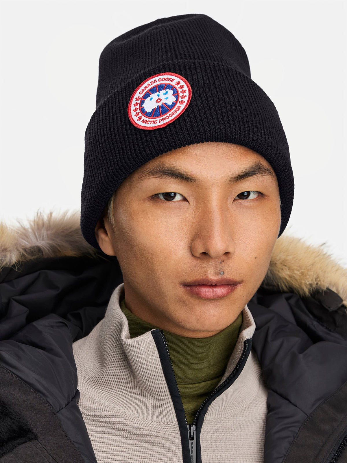 Canada goose Mütze Arctic Toque aus Merinowolle Schwarz