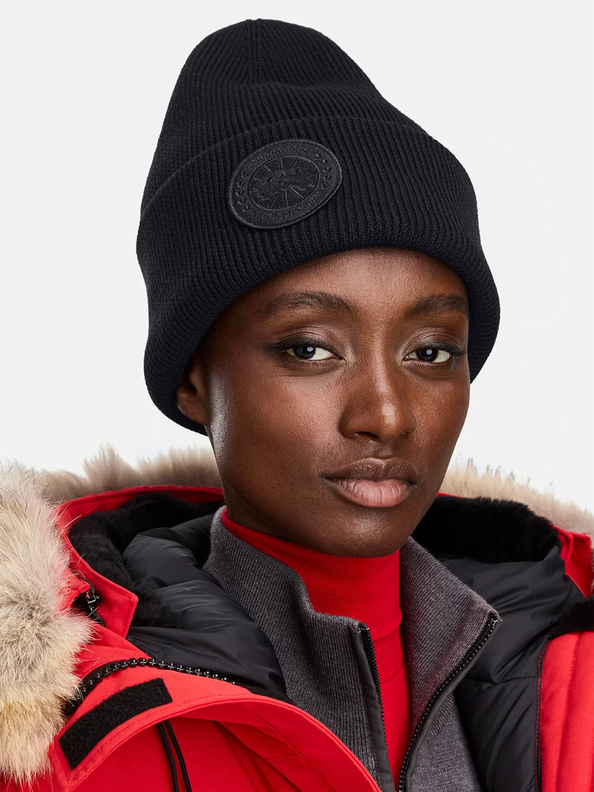 Canada Goose – Mütze Arctic Toque aus Merinowolle Schwarz/Schwarz - Black/Black