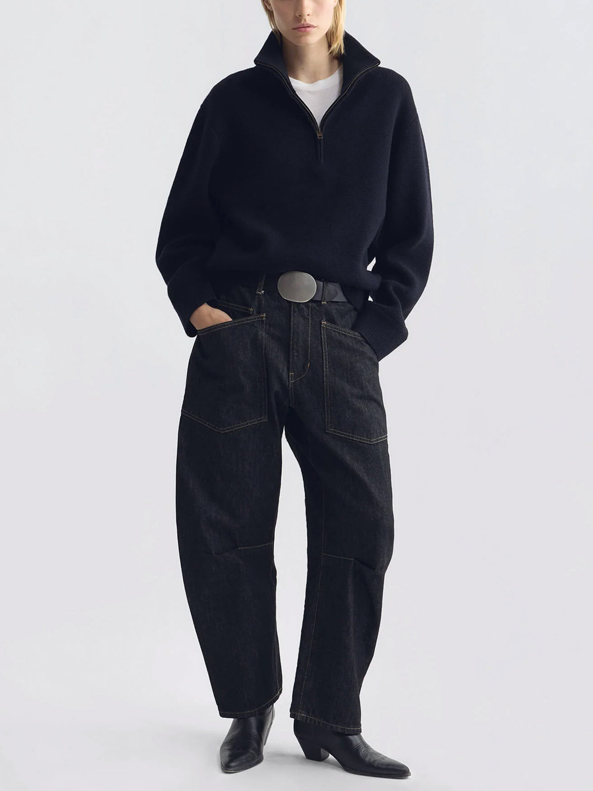 Nili lotan Barrel-Leg Jeans Shon für Damen Dunkelblau