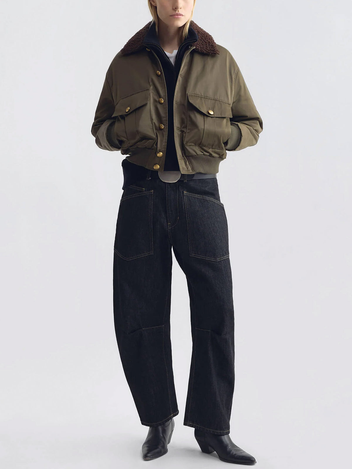 Nili lotan Barrel-Leg Jeans Shon für Damen Dunkelblau