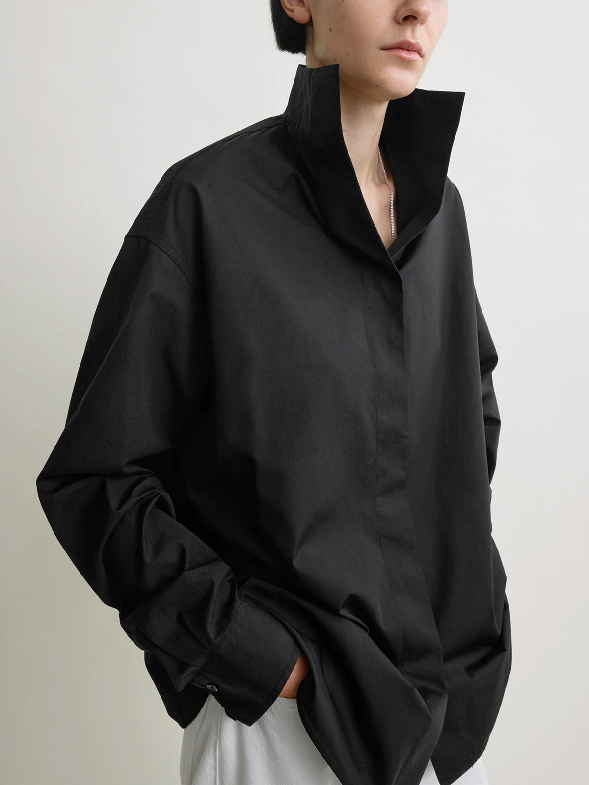 Toteme Hemdbluse Sharp Poplin für Damen Schwarz