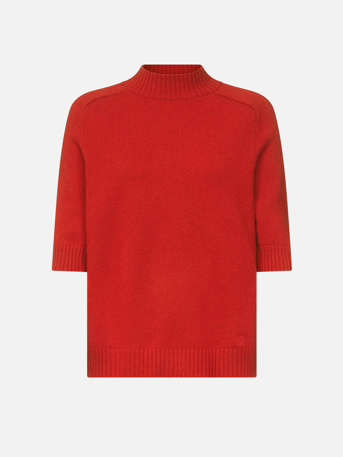 Loulou de saison Kurzarm-Pullover Ruth aus Kaschmir für Damen Rot Melange