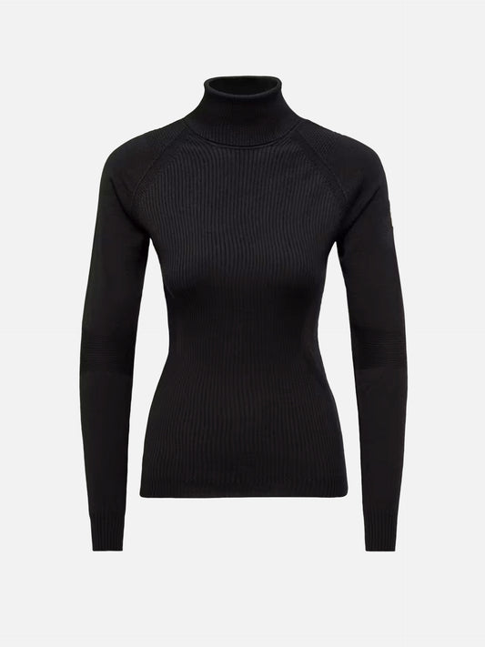 Moncler grenoble Rollkragenpullover aus Wollmischung für Damen Schwarz