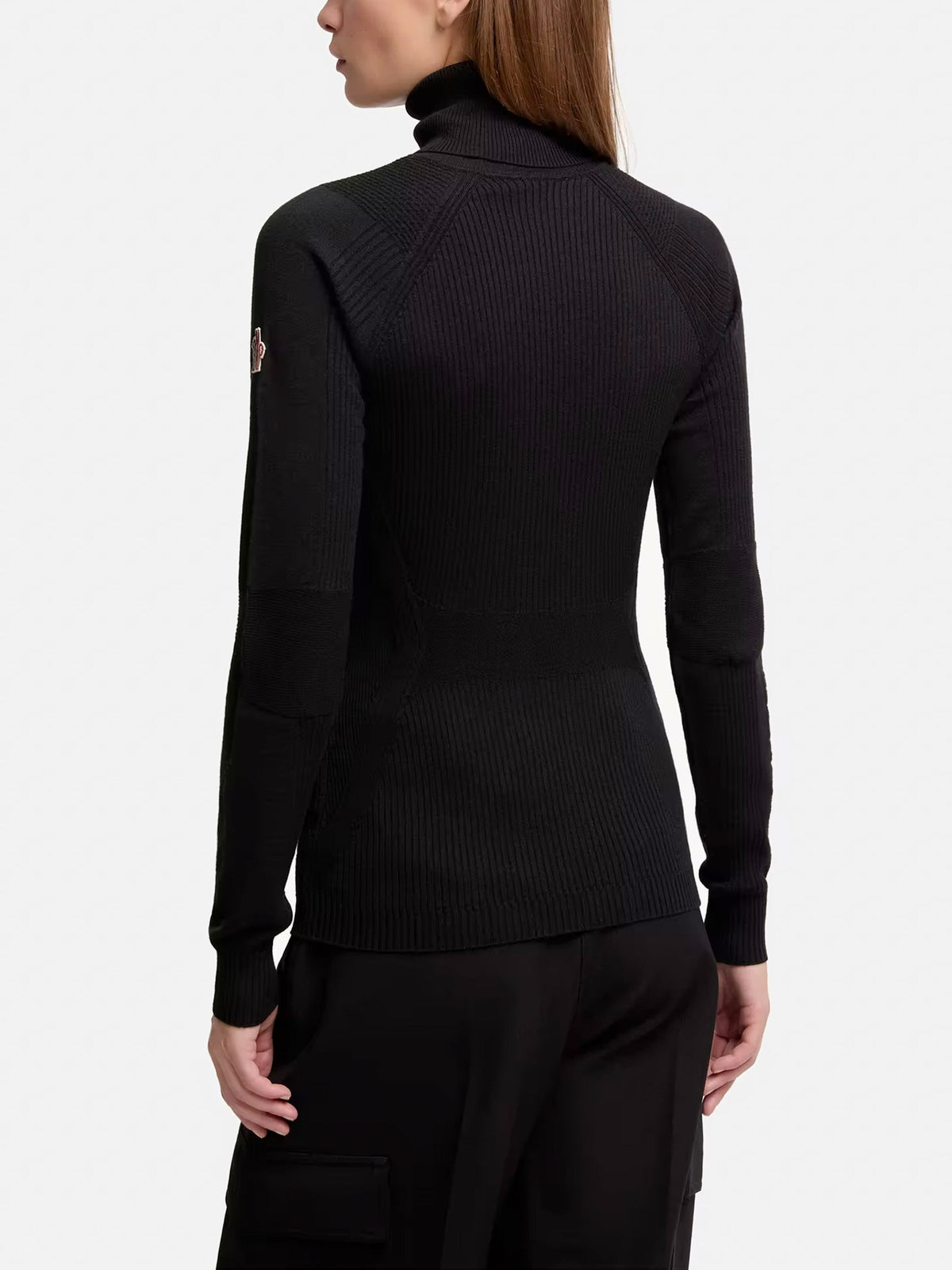 Moncler grenoble Rollkragenpullover aus Wollmischung für Damen Schwarz