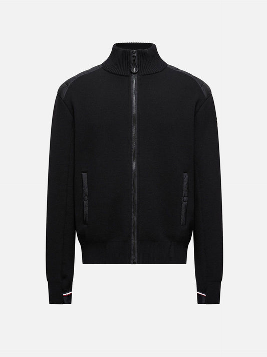 Moncler grenoble Gepolsterte Strickjacke für Herren Schwarz