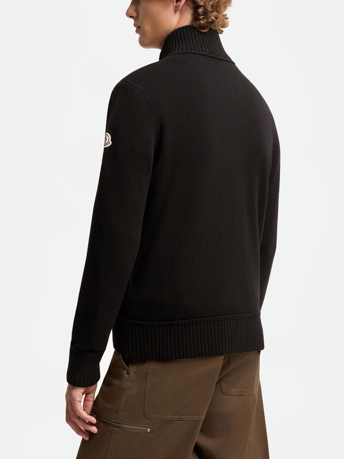 Moncler Strickjacke aus Kaschmir und Wolle für Herren Schwarz