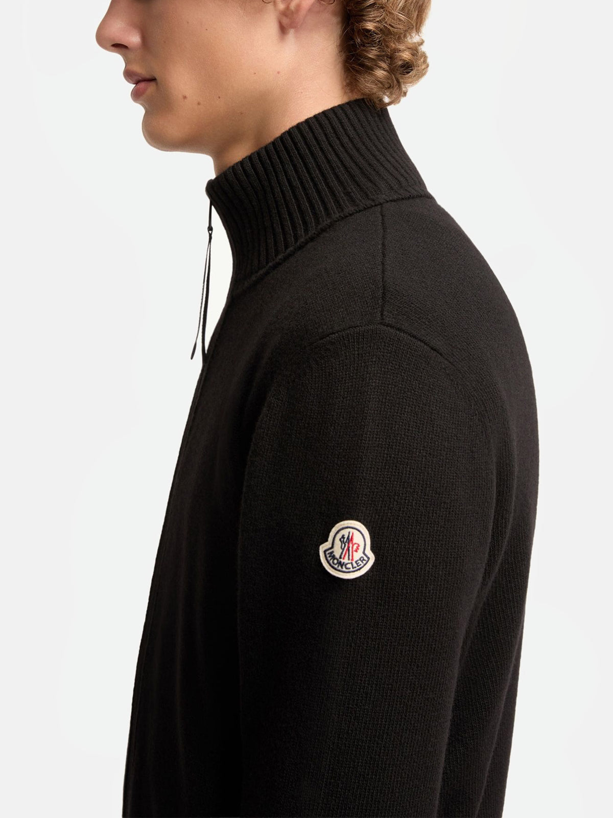 Moncler Strickjacke aus Kaschmir und Wolle für Herren Schwarz
