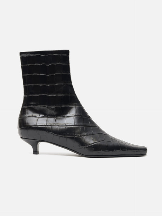 Toteme Stiefeletten mit Krokodilprägung für Damen Schwarz