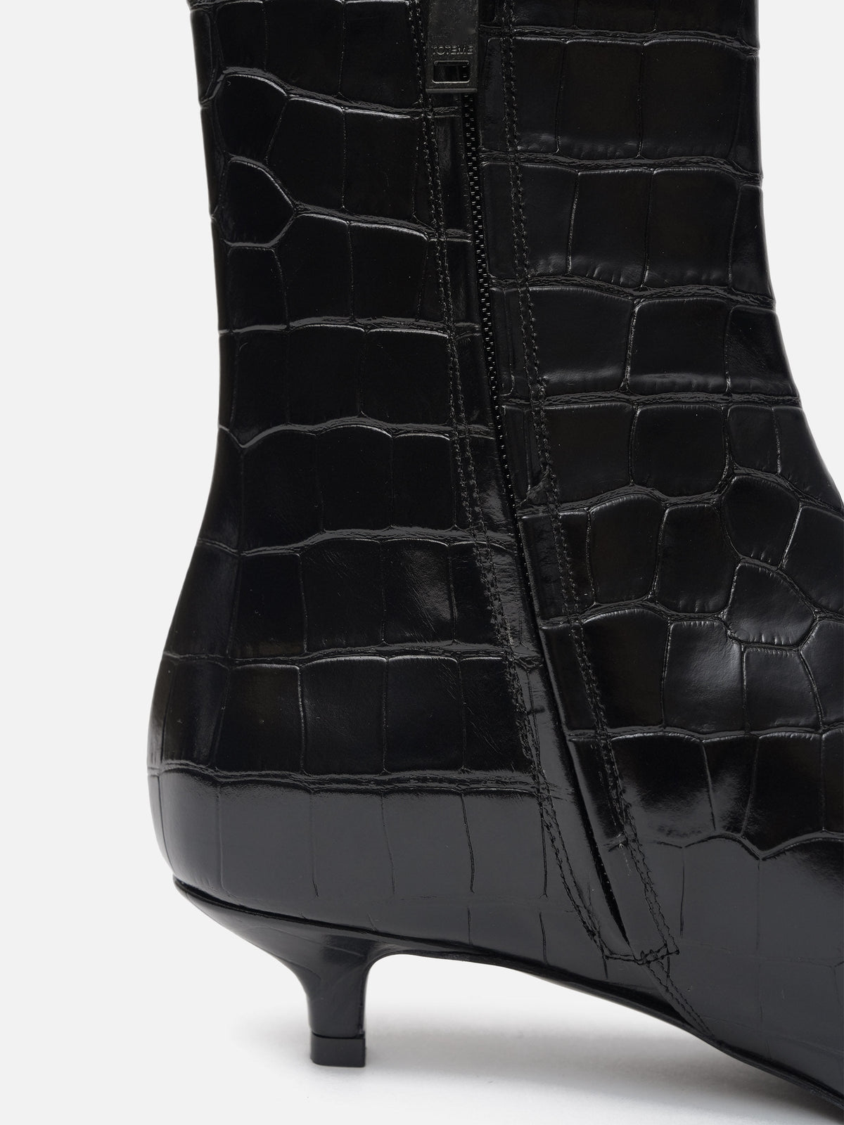 Toteme Stiefeletten mit Krokodilprägung für Damen Schwarz