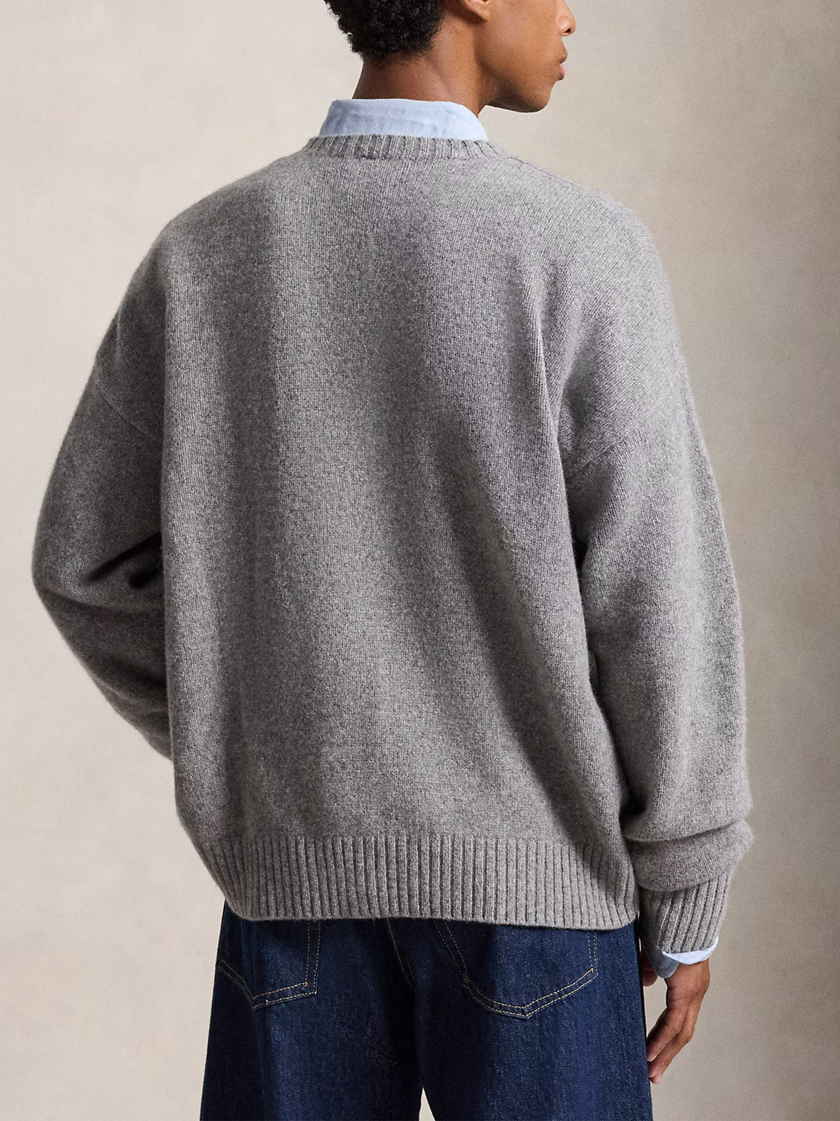 Polo ralph lauren Woll-Kaschmir-Pullover mit Polo Bear Grau