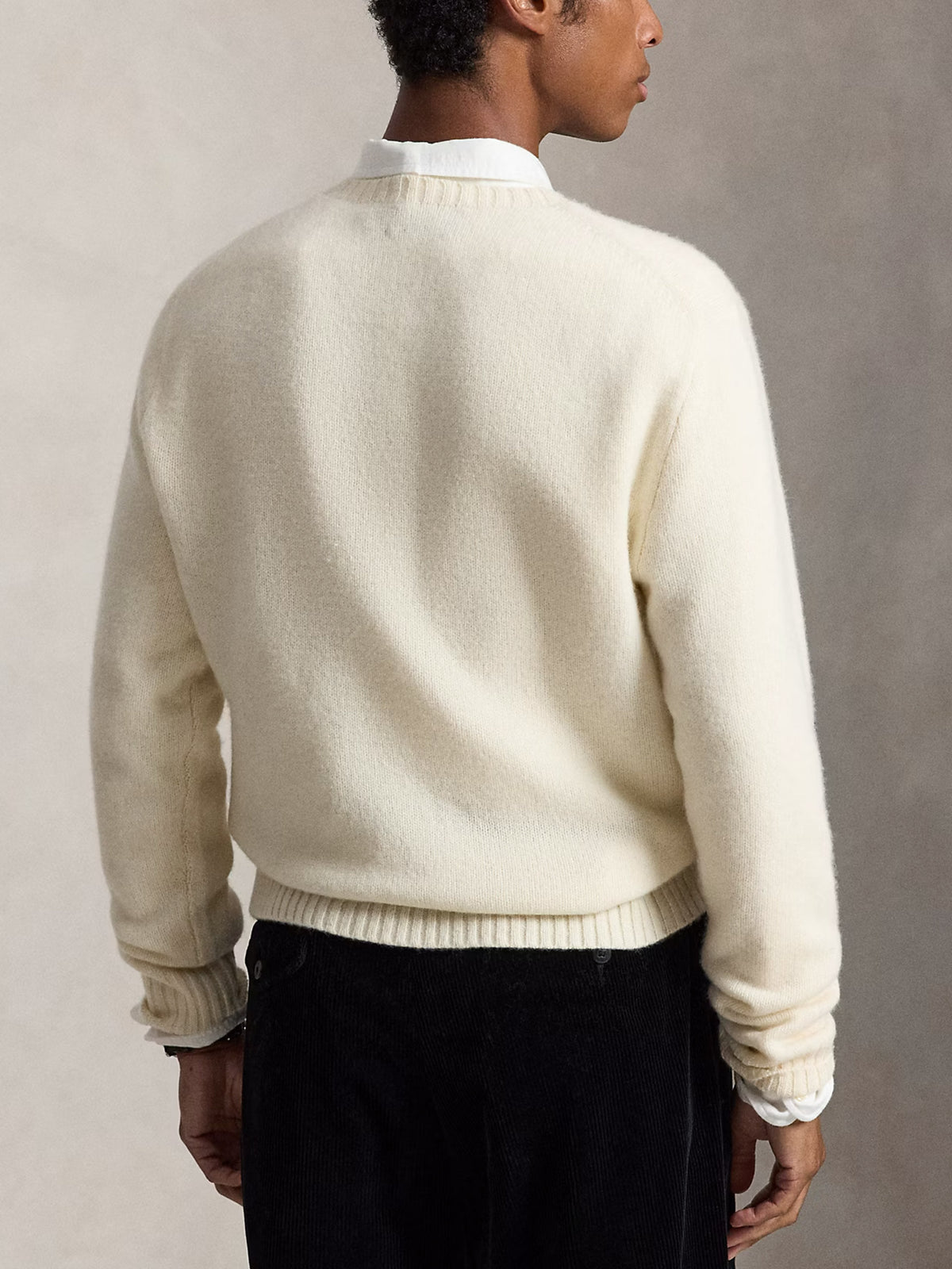 Polo ralph lauren Woll-Kaschmir-Pullover mit Polo Bears Cremeweiß
