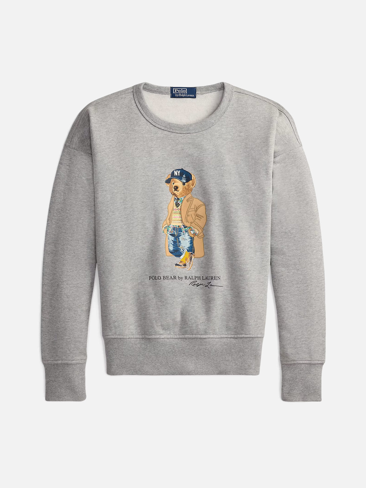 Polo ralph lauren Sweatshirt aus Baumwollfleece mit Polo Bear Hellgrau