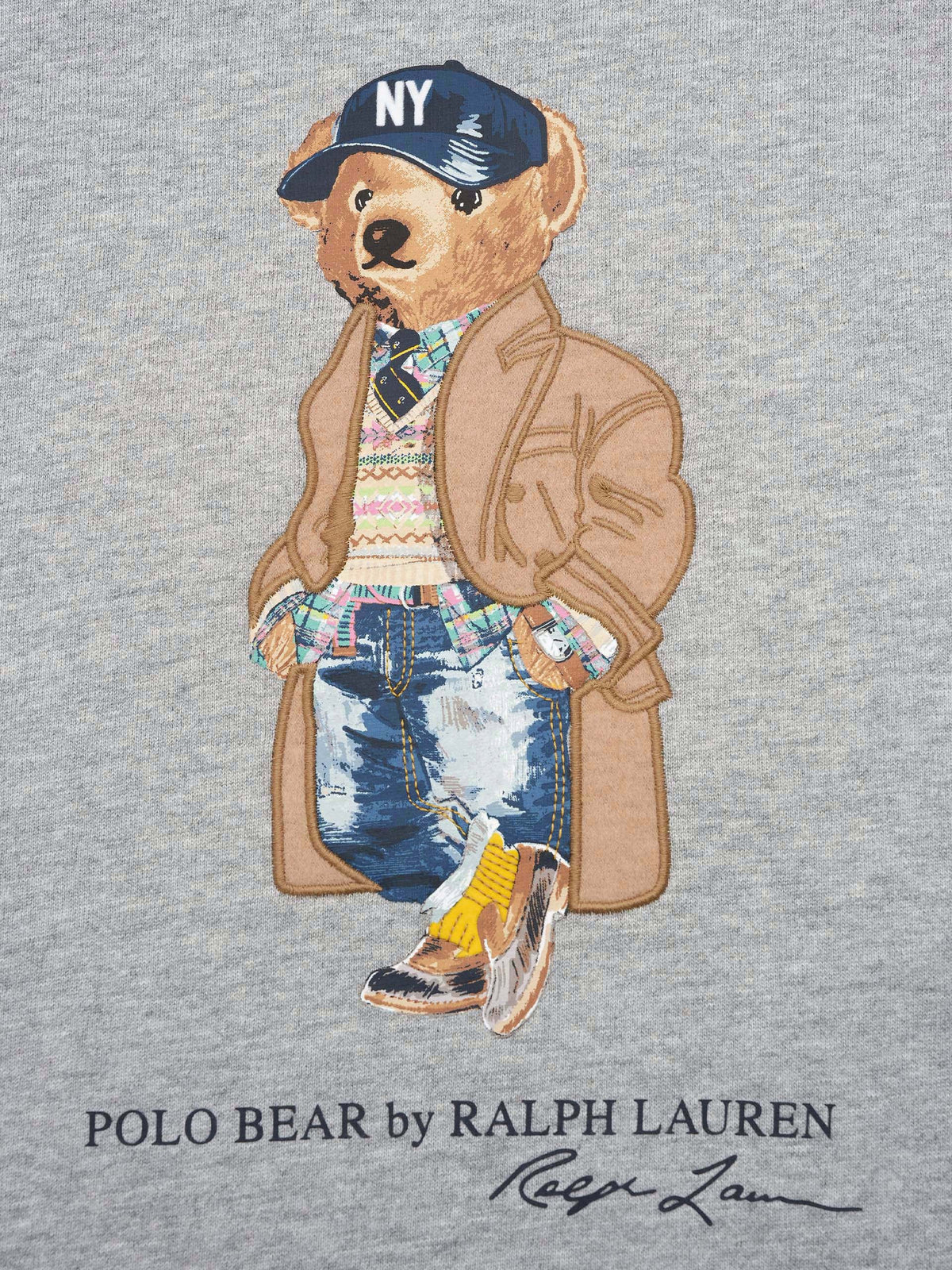 Polo ralph lauren Sweatshirt aus Baumwollfleece mit Polo Bear Hellgrau