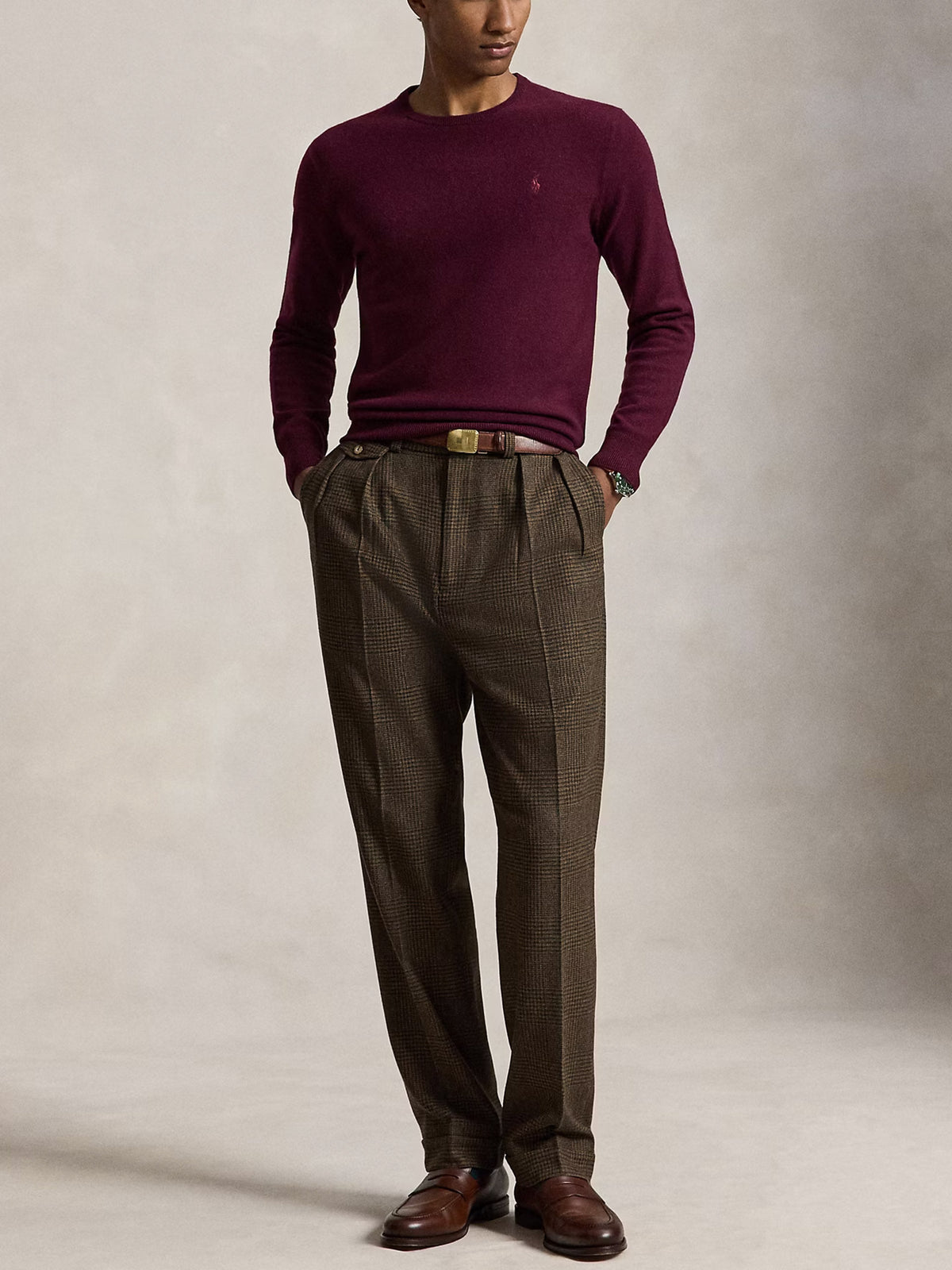 Polo ralph lauren Rundhalspullover aus Wolle für Herren Dunkelrot - Dark Red