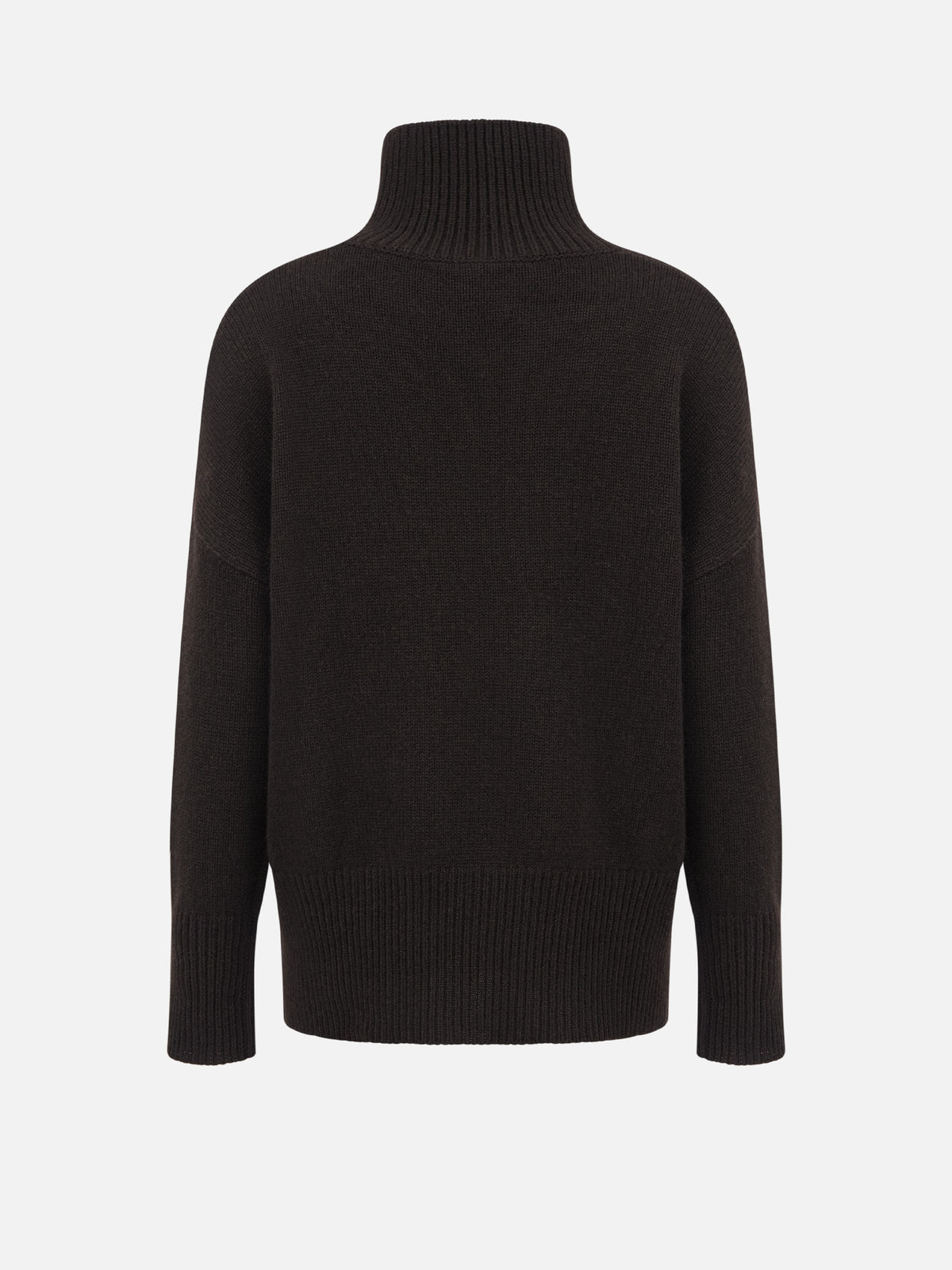 Lisa Yang – Kaschmir-Pullover Heidi mit Stehkragen für Damen Dunkelbraun - Dark Brown